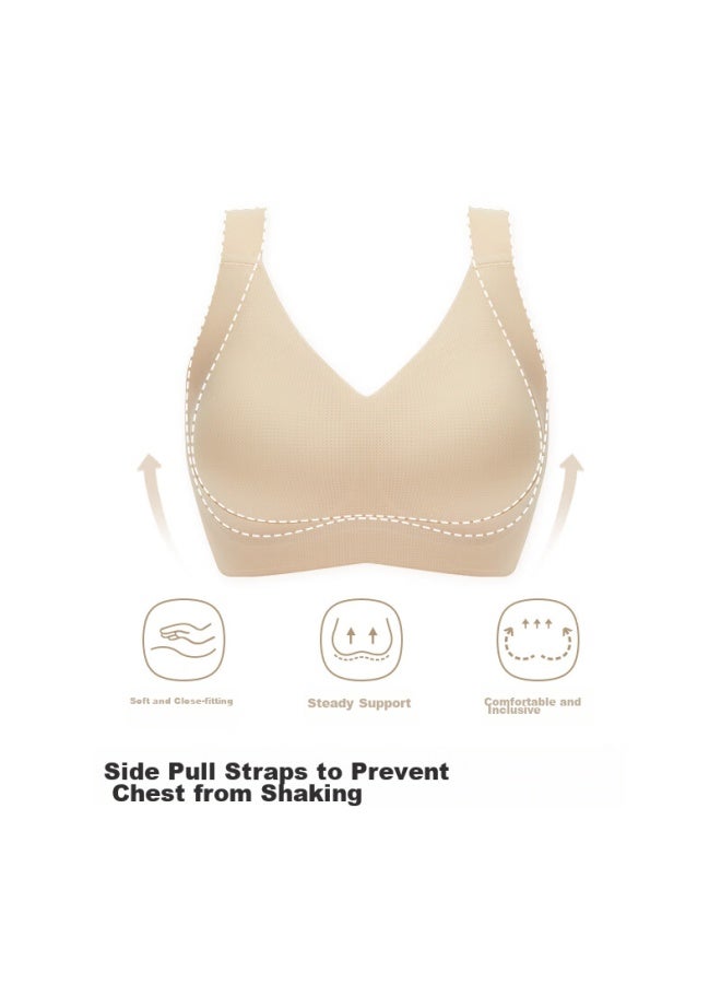 LUCKMEEY Xingmian Plus Size Bra For Women, Thin Style, Minimizes Large Prevents Sagging, Shaping Cups, Push-up Bra, Gray, M - Image 1