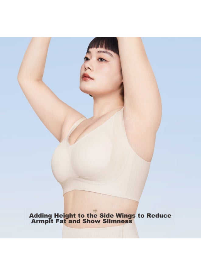 LUCKMEEY Xingmian Plus Size Bra For Women, Thin Style, Minimizes Large Prevents Sagging, Shaping Cups, Push-up Bra, Gray, M - Image 3