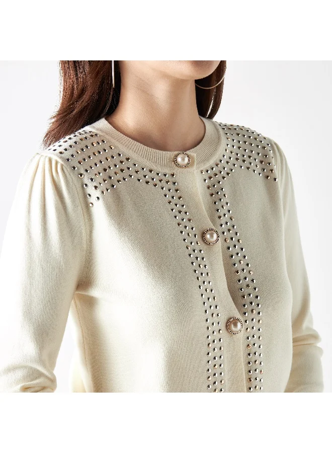 2Xtremz 2Xtremz Embellished Cardigan with Long Sleeves