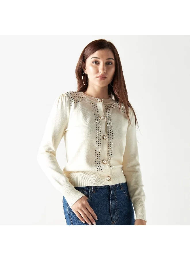 2Xtremz 2Xtremz Embellished Cardigan with Long Sleeves