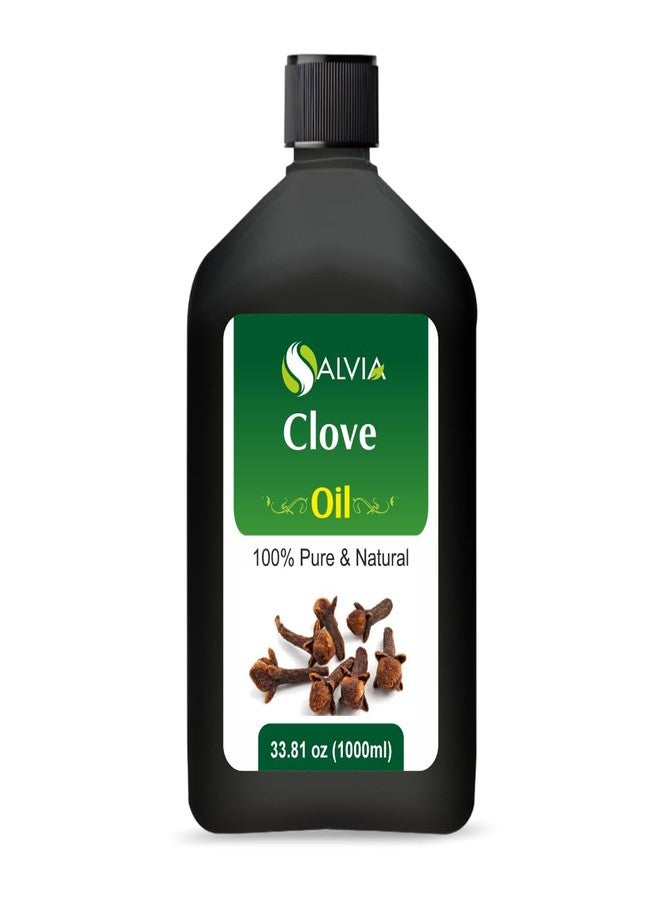 سالفيا زيت المريمية والقرنفل (Syzygium Aromaticum) | زيت عطري نقي وطبيعي 100%، غير مخفف، عضوي، مناسب للعناية بالبشرة والشعر - 1000 مل / 33.8 أونصة سائلة - Image 1