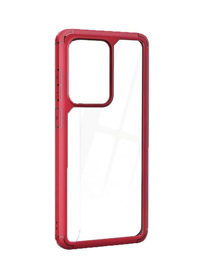 Loquat Keysion Q Series For Samsung Galaxy Note 20 Ultra Case, Transparent With Frame Clear/Red