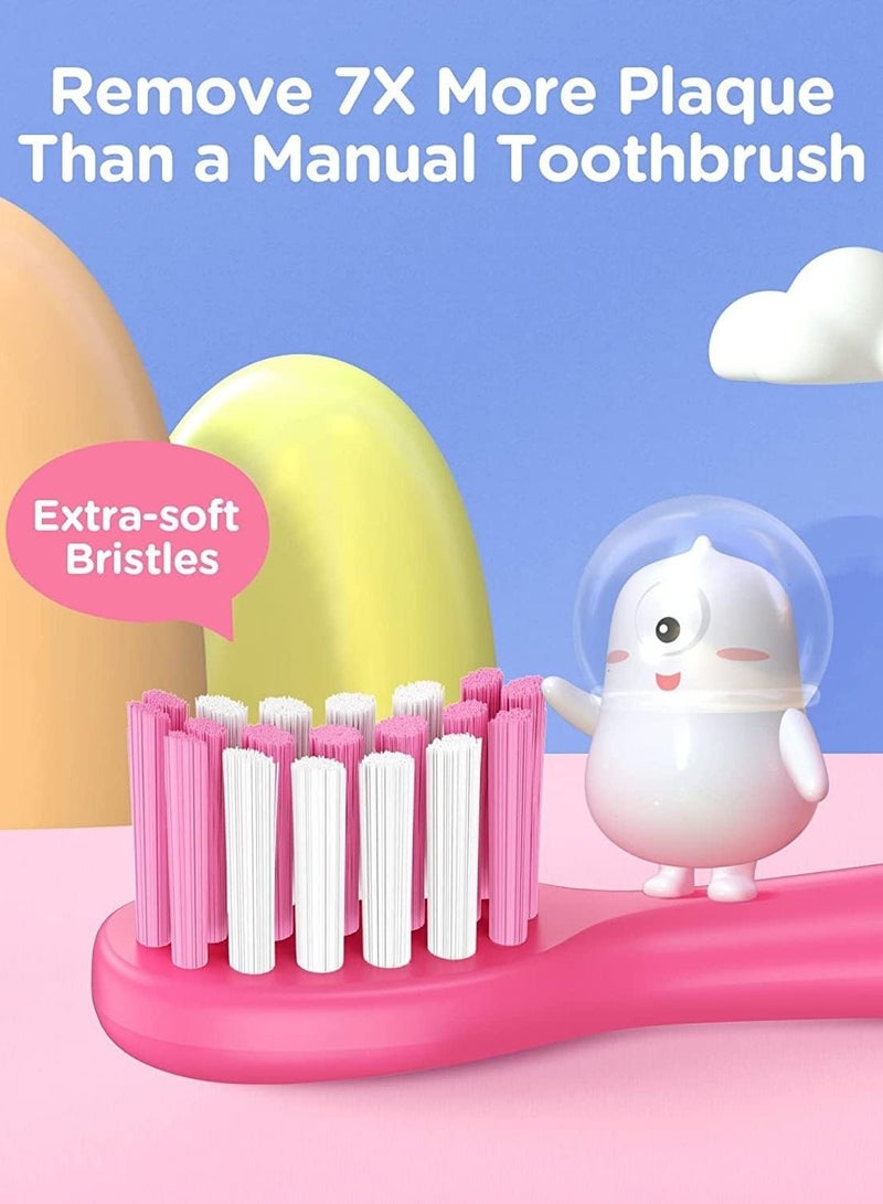 Bitvae K7S Kids Electric Toothbrush for Age 4+, Rechargeable Power Toothbrush with Pressure Sensor, Bluetooth Kids Toothbrush Boys and Girls, 3 Modes, 2Mins Smartimer - Image 4