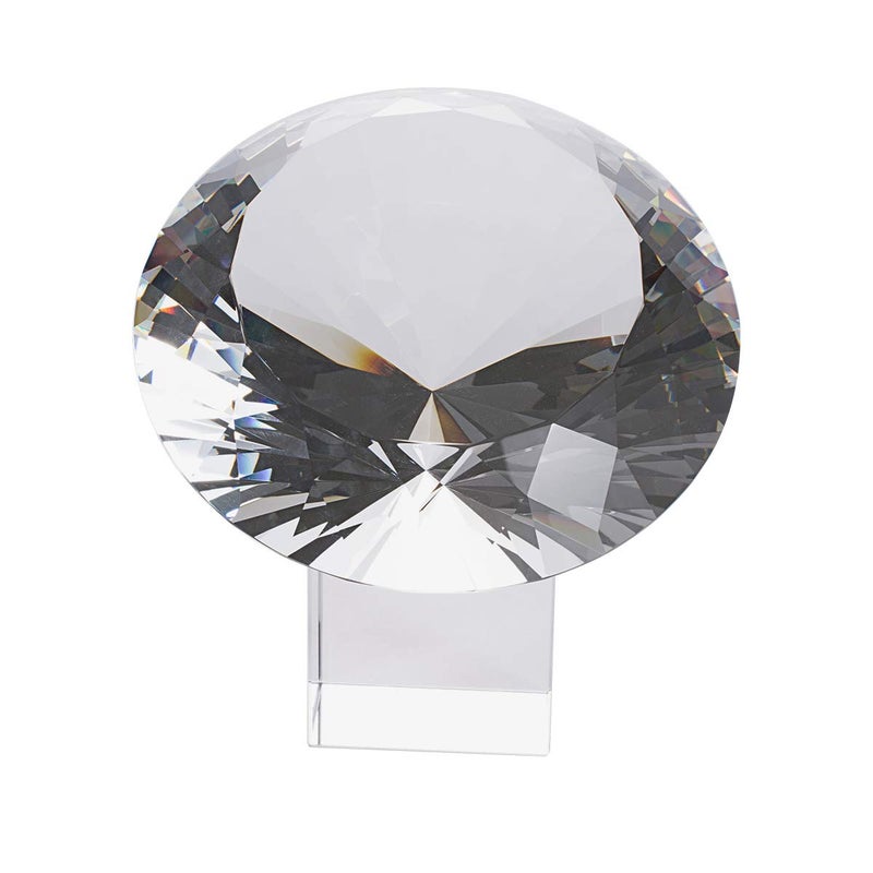 LONGWIN 200mm8 inch Big Crystal Diamond Paperweight Wedding Centerpiece