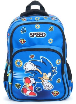 Masho Trend Speed Sonic School Bag + Lunch Box + Pencil Case Super Sonic Bag Primary School Bag Backpack  - Image 2