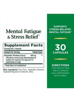 Mental Fatigue and Stress Relief, Rhodiola Supplement, 400 mg, Capsules, 30 Ct - pzsku/Z41D49D8B2093E6BEE15BZ/45/_/1683613384/2bf4eb9e-c3c5-4257-a0da-b212aa7e010d