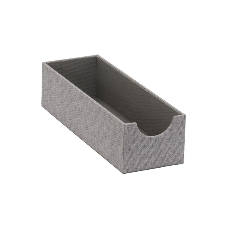 Household Essentials Grey 7251 Deep Drawer Organizer Box for Storage  12 in x 4 in x 313 Silver - Image 1