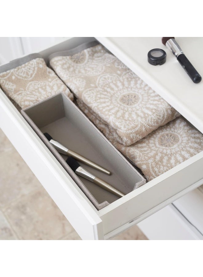 Household Essentials Grey 7251 Deep Drawer Organizer Box for Storage  12 in x 4 in x 313 Silver - Image 2