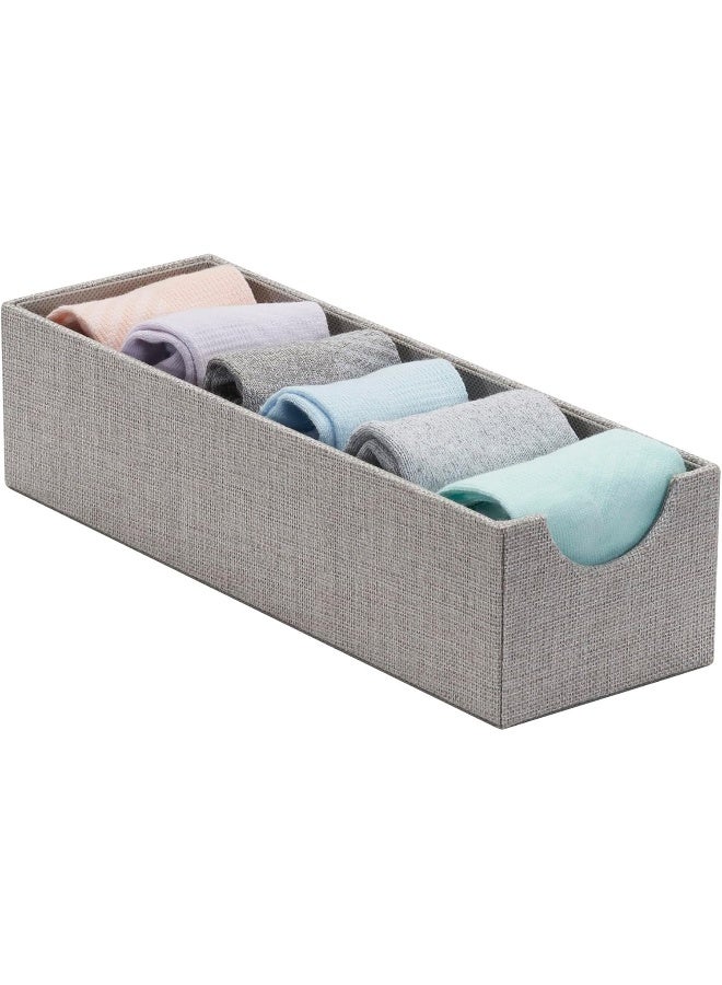 Household Essentials Grey 7251 Deep Drawer Organizer Box for Storage  12 in x 4 in x 313 Silver - Image 3
