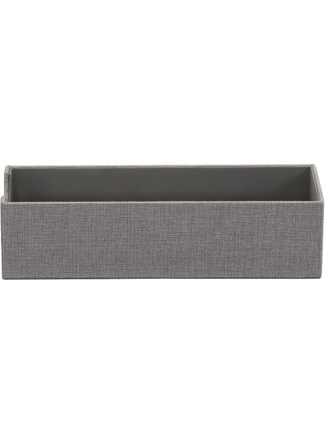 Household Essentials Grey 7251 Deep Drawer Organizer Box for Storage  12 in x 4 in x 313 Silver - Image 5