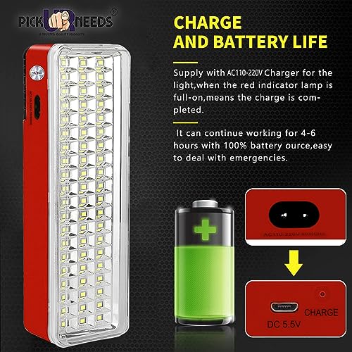 Pick Ur Needs Solar Emergency Rechargeable Lantern 42 LED Lamp Light with Android Charging Support (62 Red) - Image 3