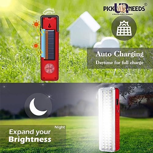 Pick Ur Needs Solar Emergency Rechargeable Lantern 42 LED Lamp Light with Android Charging Support (62 Red) - Image 4