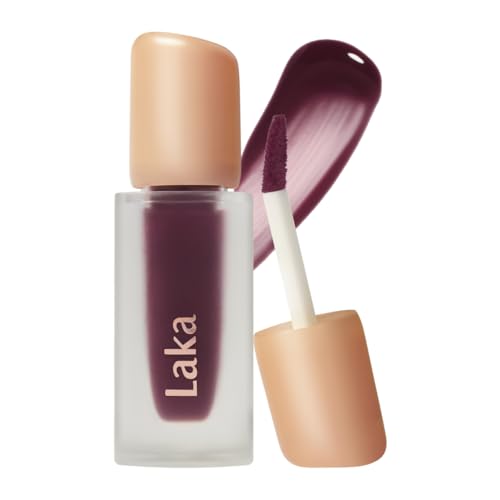 Laka Fruity Glam Tint 45g015oz Glowing Lip Stain with Wide Color Spectrum Hydrating Lightweight Texture Buildable Color NonSticky Vegan KBeauty 123 Unsweet berry - Image 1