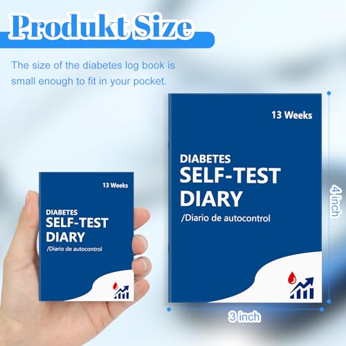 WANGDEFA 5Pcs Diabetes Blood Pressure Log Book Daily 3x4 inch Glucose Journal Diabetes Self Test Diary 13 Weeks Blood Sugar Record Book at Each Meal(Before After) for Tracking Recording of Blood Pressure (5) - Image 2