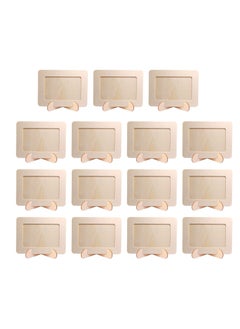 SYOSI Unfinished Solid Wood Picture Frames for Arts Crafts 15Pcs DIY Wood Picture Frames for Arts Crafts Children's Picture Frame Craft Sets DIY Painting Project for Children's Birthday Gifts 19cm x 14cm  - Image 1