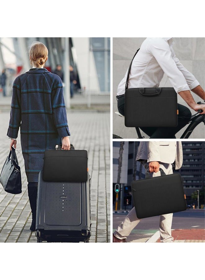 ZYB Laptop Bag 15 15.6 16 Inch Laptop Briefcase Waterproof Laptop Sleeve Shoulder Bag with Handle for 15-16 Inch Lenovo Thinkpad Ideapad HP Acer Dell ASUS,2019-2023 Mac Pro 16 M3-M1,Nero - Image 2