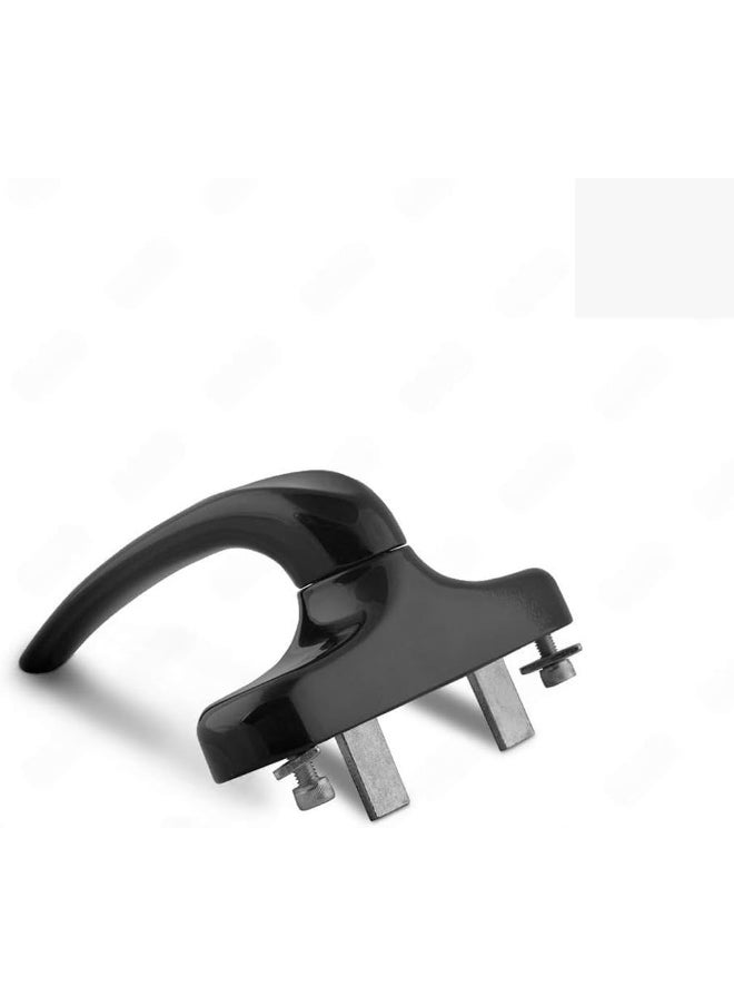 Biella Window Handle | Universal Locking Mechanism Aluminium Window Door Handle, Ideal For Home, Office, Interior And Exterior Use (Black)  - Image 1
