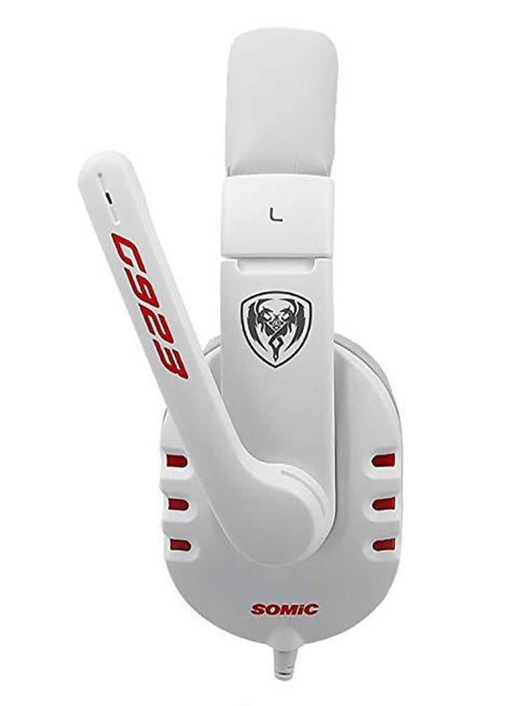 Somic - Wired gaming headset G923 , comfort and fashion  for wearers , computer gaming headset with microphone used in daily life, headset that can bring you the most comfortable advantage , Both the appearance and the sound quality are very pleasing, and it also provides stereo sound quality and clear calls, long hard microphone with high sensitivity guarantees the quality of chatting. - Image 1