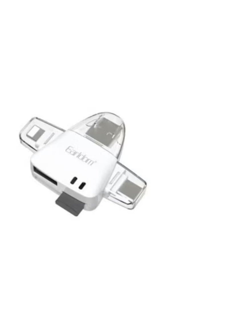 Earldom USB-C 5-in-1 Card Reader Adapter – High-Speed SD/TF/USB Hub for Laptops & Phones - Image 1