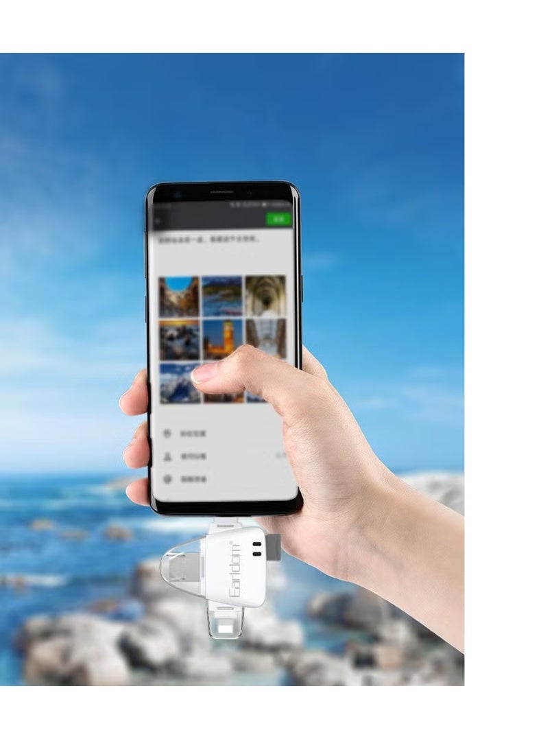 Earldom USB-C 5-in-1 Card Reader Adapter – High-Speed SD/TF/USB Hub for Laptops & Phones - Image 2