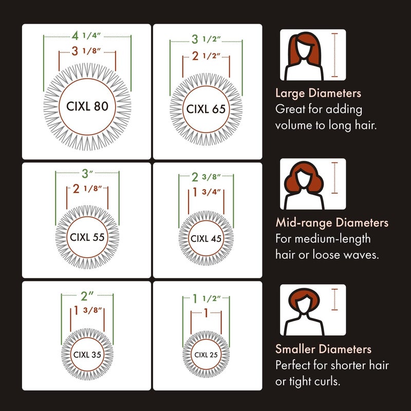 Olivia Garden Ceramic + Ion Speed XL - Extra-Long Round Thermal Hair Brush - Not Electrical - Professional Blowout Brush for Normal to Thick Hair - 1"- Diameter Barrel - CIXL-25 - Image 5