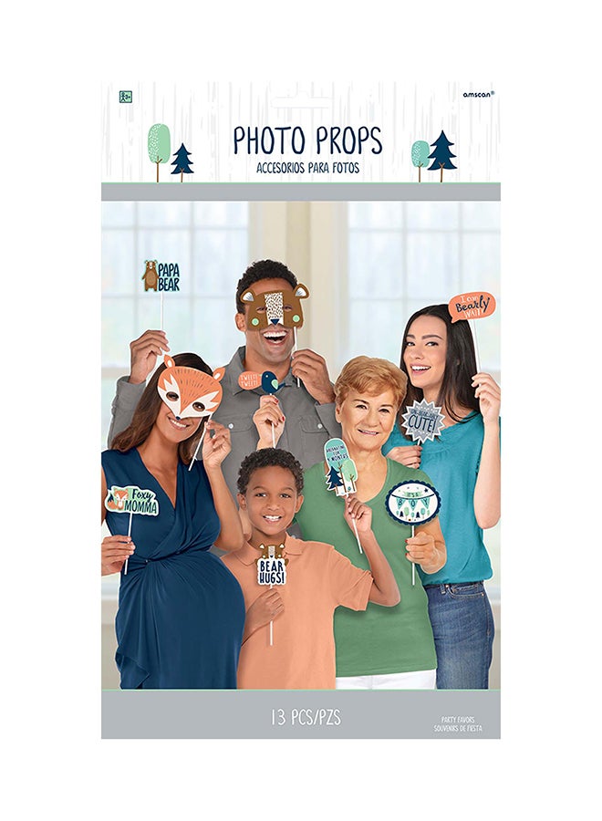 Amscan Baby Shower - Bearly Wait Boy Photo Props 13pcs