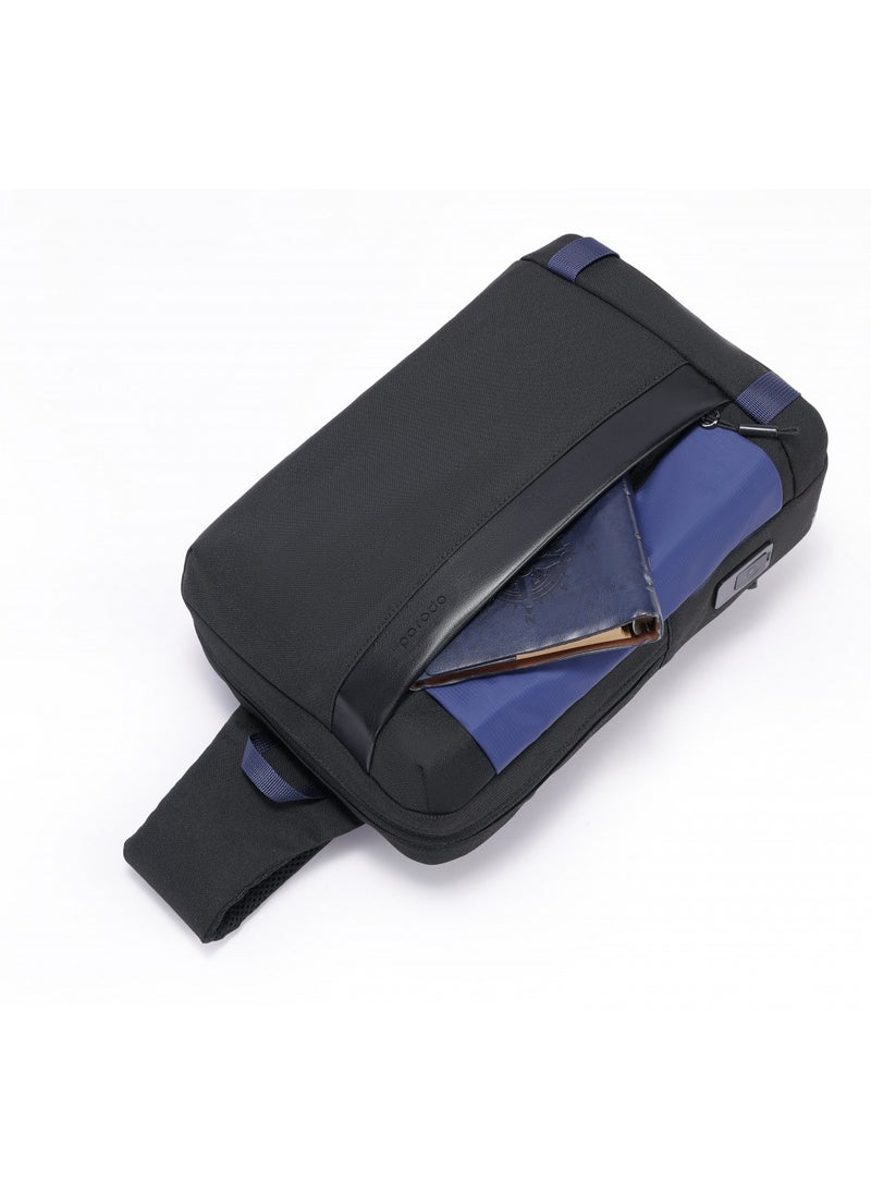 porodo - Lifestyle Sling Bag with Fingerprint, Apple Find My Locator, and USB type - Image 1