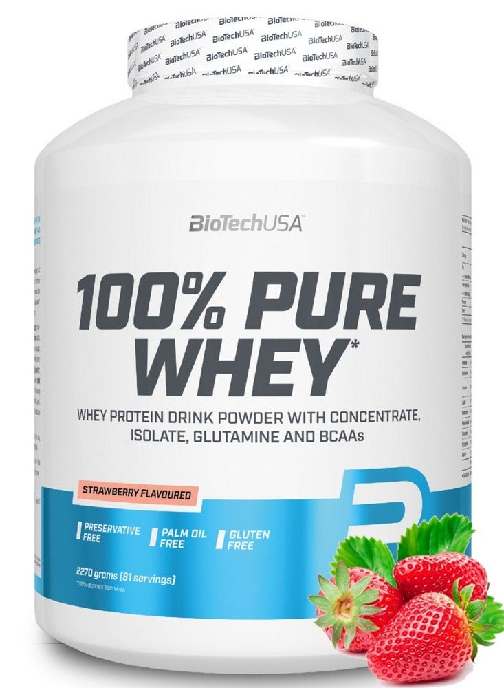 BioTechUSA 100% Pure Whey Protein – Strawberry | Premium Whey Blend for Muscle Support - Image 2