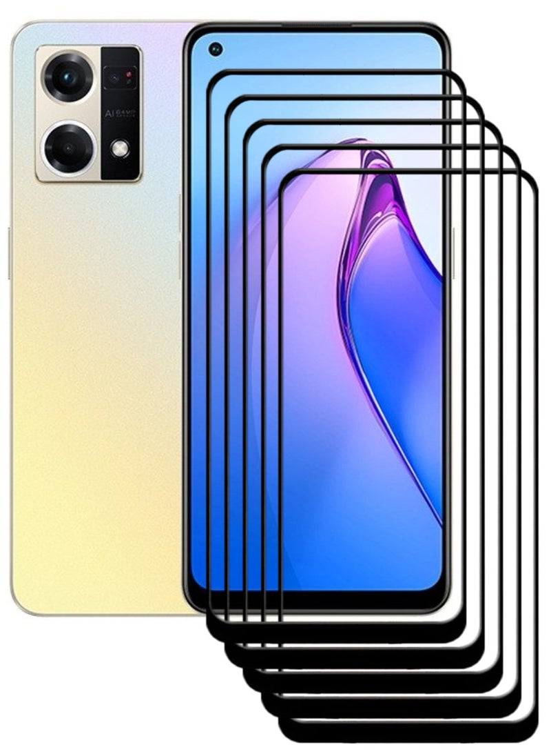 ACLIX 5 Pieces Antistatic ESD Dustproof Premium Quality High Definition Tempered Glass Screen Protector Designed For Oppo Reno8 4G - Image 1