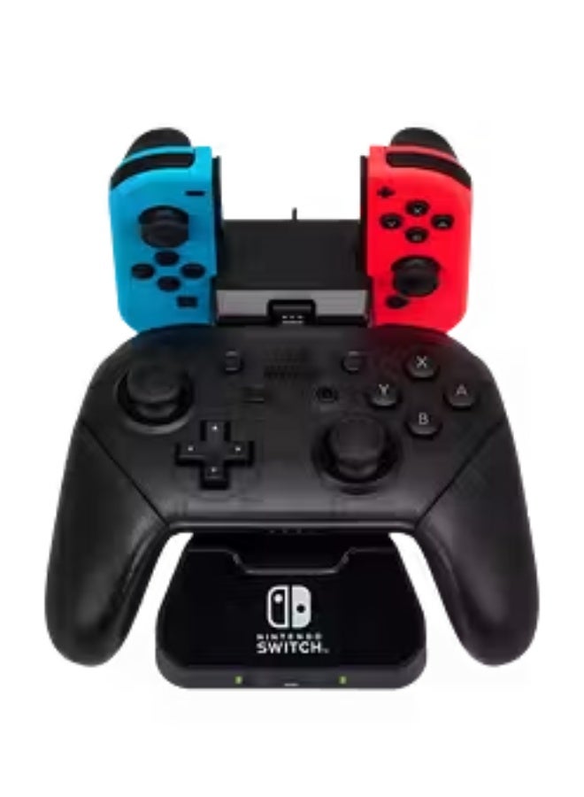 باور أيه Power A Pro Controller and Joy-Con Charging Base for Nintendo Switch - Black - Image 1