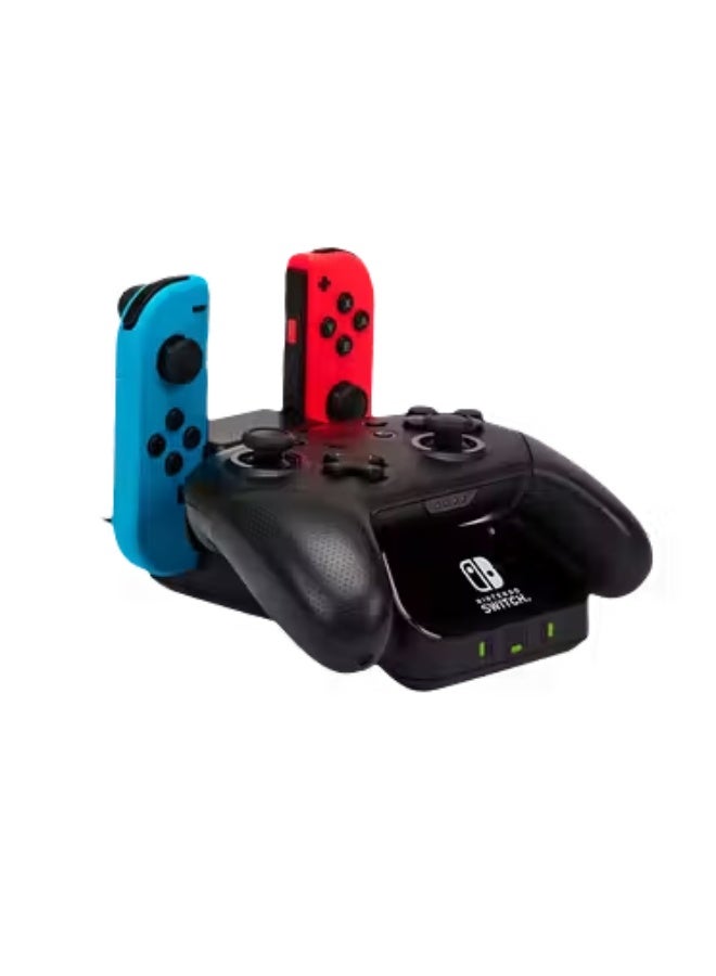 باور أيه Power A Pro Controller and Joy-Con Charging Base for Nintendo Switch - Black - Image 3