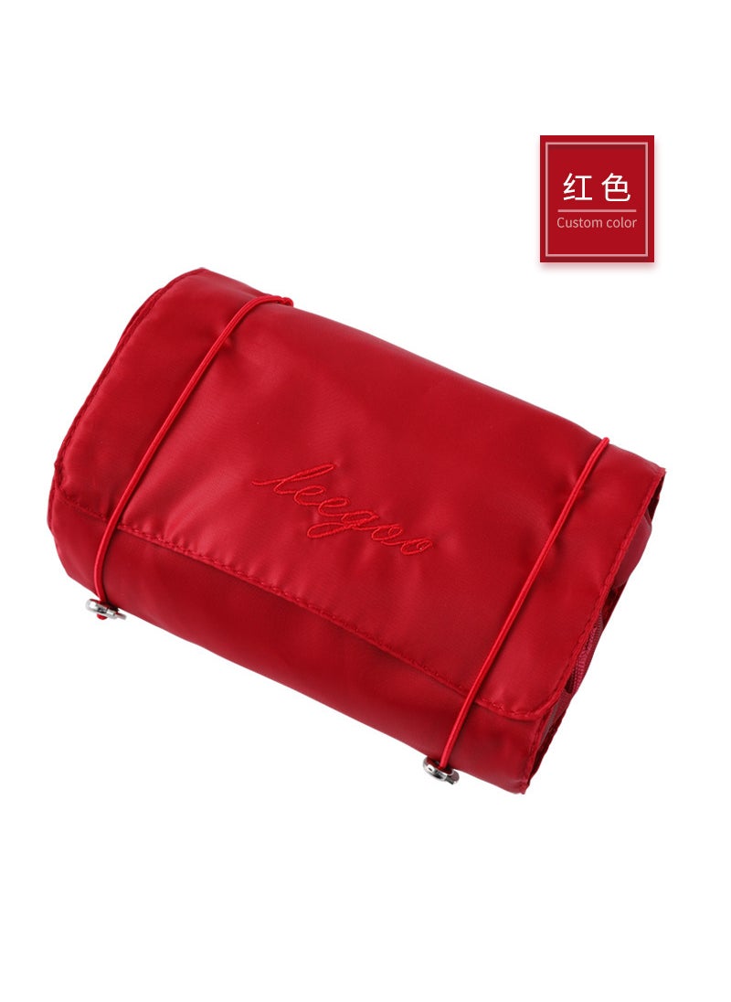 Generic - Large Capacity Travel Cosmetic Bag Foldable Waterproof Red - Image 1