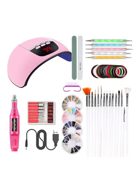 Nail Tool Kit Pink/White/Green