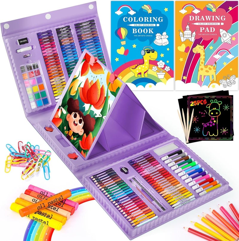 iBayam Stocking Stuffers for Adult, Art Supplies, Arts and Crafts for Artist, Christmas Gifts, Office Supplies, Art Set Case with Trifold Easel, Sketch Pads - Image 1