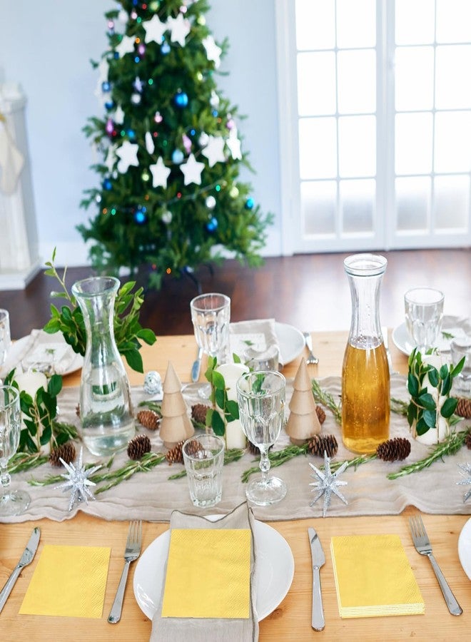 PARTY HONCHOOS مناديل ورقية ثلاثية الطبقات باللون الأصفر الباستيل من بارتي هونشوز، عبوة من 20 منديلًا - Image 5