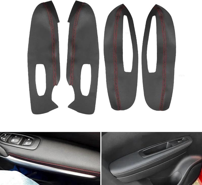 QASULER Microfiber Leather Door Armrest Panel Cover for Renault Kadjar - Image 4