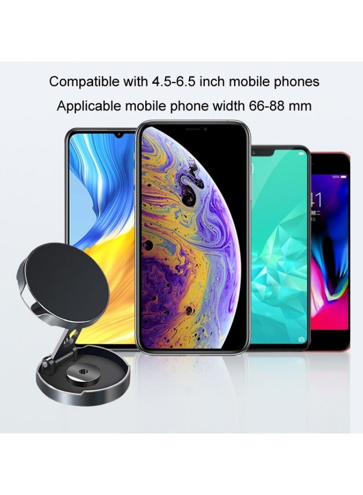 General Creative Multi Angle Positioning Car Folding Round Car Mount Magnetic Adsorption Rotating Height Adjustable Cell Phone Holder  - Image 3