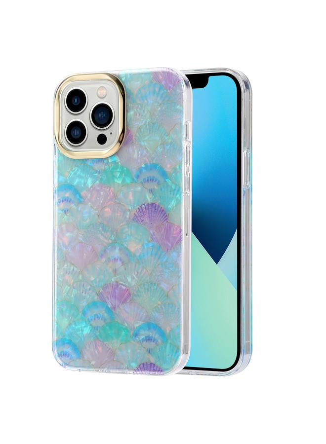 زبون جراب لهاتف iPhone 12 / 12 Pro، جراب هاتف من نسيج صدفي مطلي بالكهرباء - Image 1