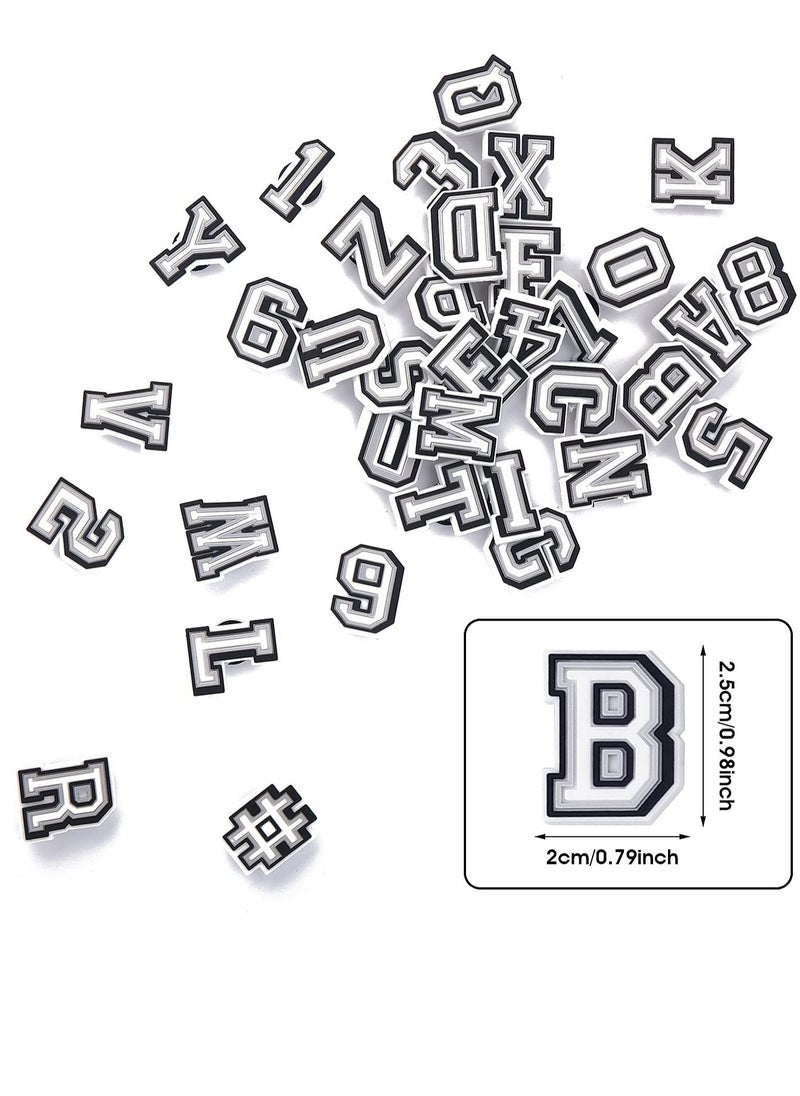 Captaintech Shoe Decoration Charms,Shoe Charms for Croc,37 Pcs Letters Numbers Shoe,A-Z Letters & 0-9 Numbers for Bracelets,Decoration for Boys and girls Teens Party Favor Birthday Gifts  - Image 4