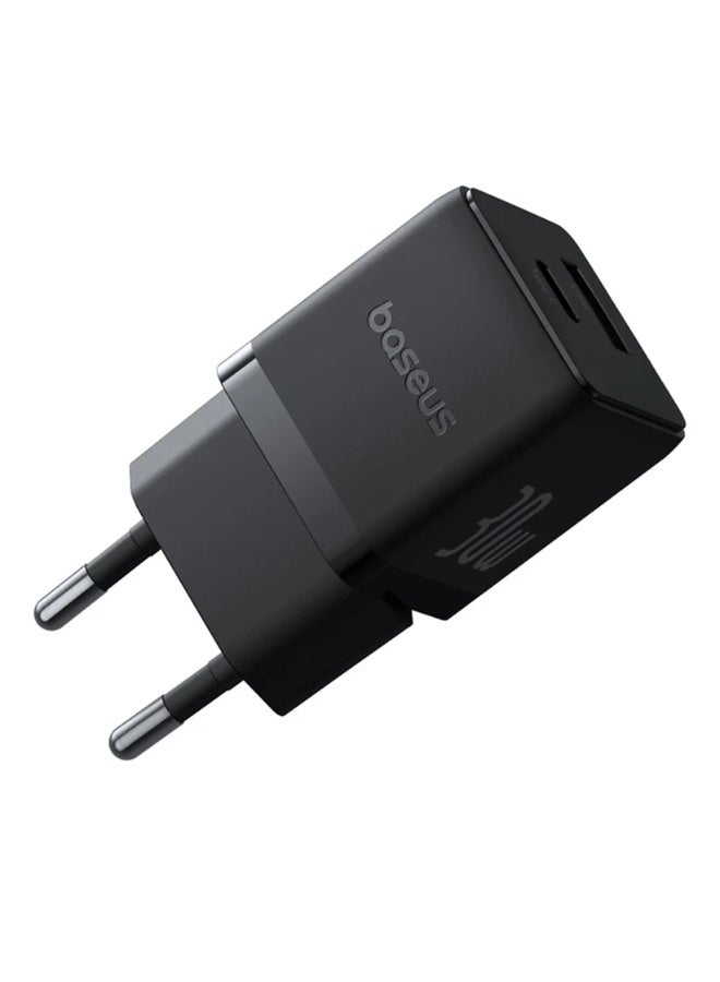 بيسوس Baseus Palm USB-C Network Charger with Cable, 30W, 3A, 1 x USB-C, Black P10111605113-01 BlACK - Image 5