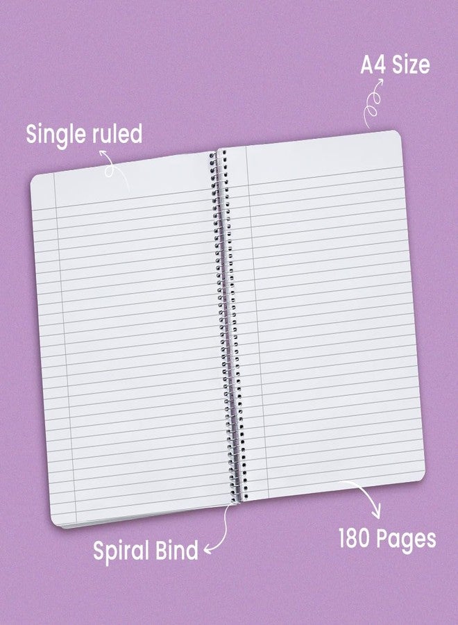 Classmate Pulse Long Book Ruled Notebook 180 Pages Single Line 29.7x21cm Wiro Binding Pack of 3 - Premium Paper Quality for Students Note Taking Assignments - Image 2