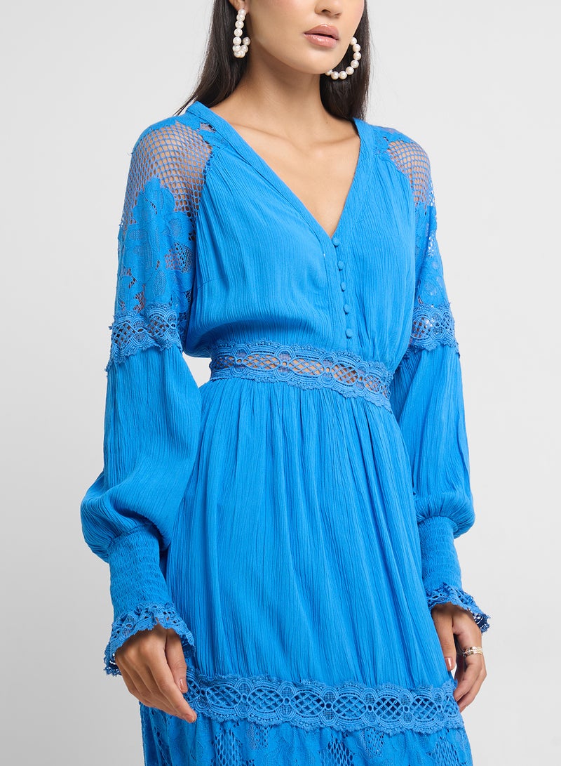 YAS Lace Detail Maxi Dress - Image 3