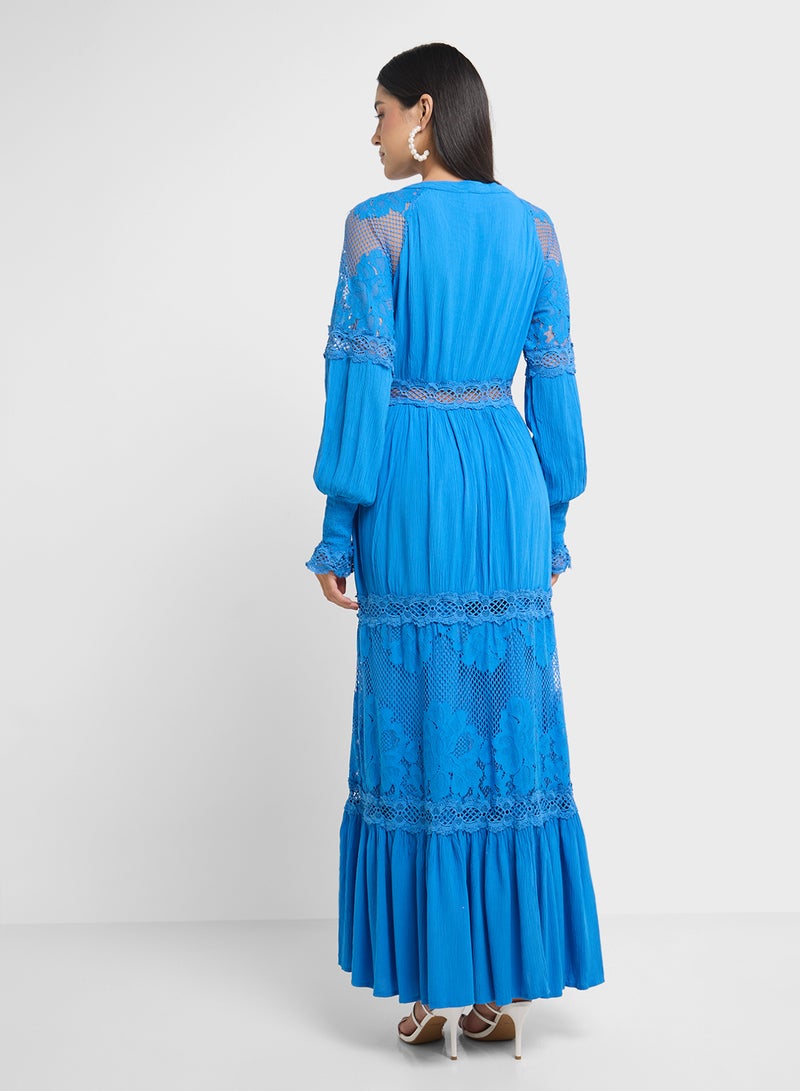 YAS Lace Detail Maxi Dress - Image 2