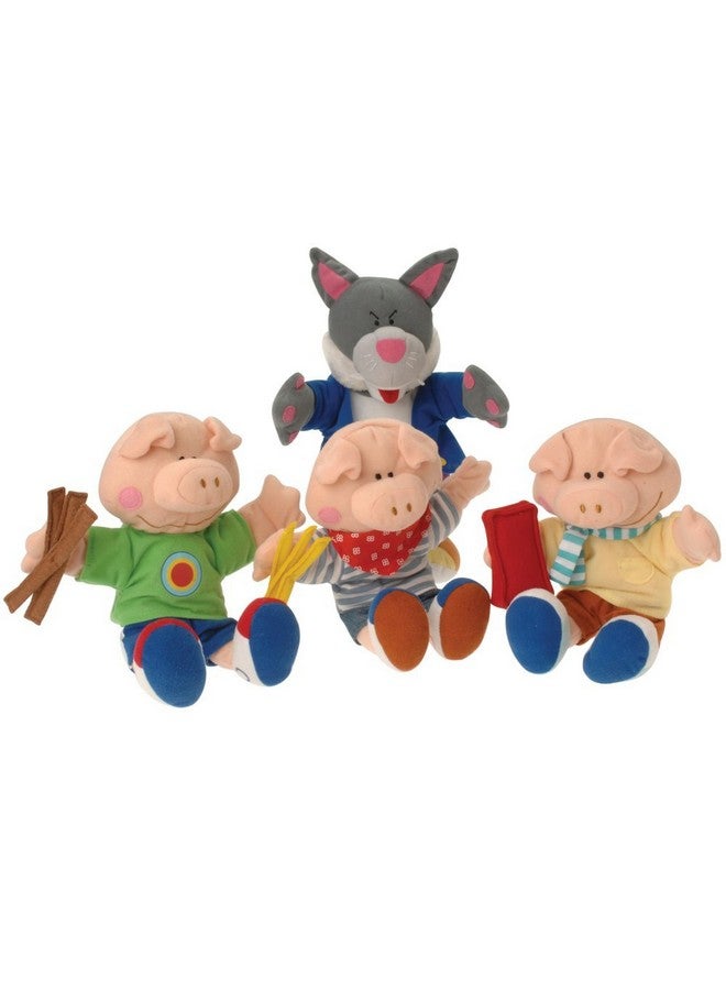 Constructive Playthings "The Three Little Pigs" Wolf and Pig Puppet Set from The Childhood Favorite Book - Image 1