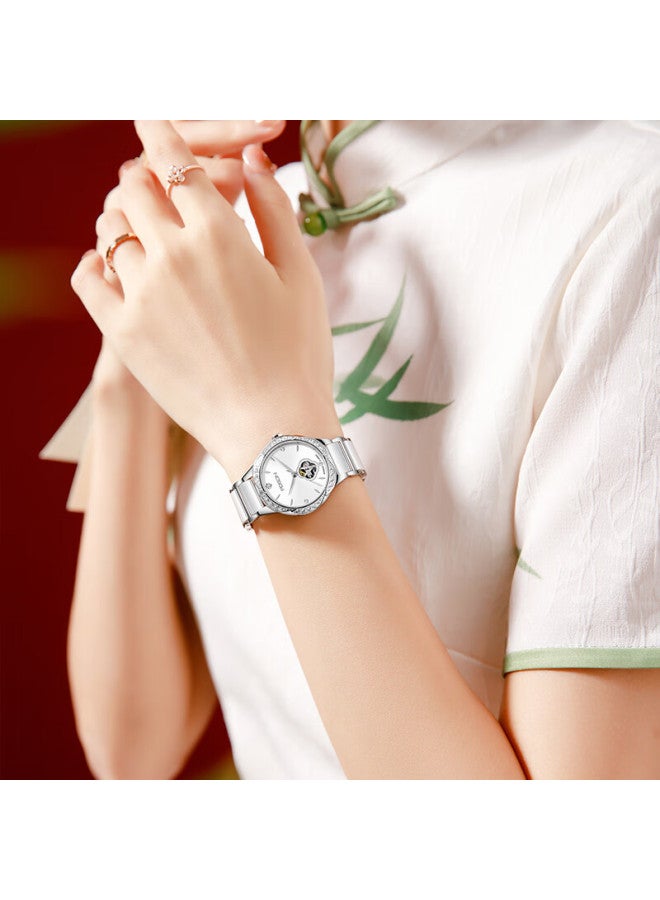 ROSDN Ros Dn Floral Series Women's Watch, Waterproof Fully Automatic Mechanical Ladies' Watch, Top Ten Brands, Birthday Gift For Girlfriend - Image 1