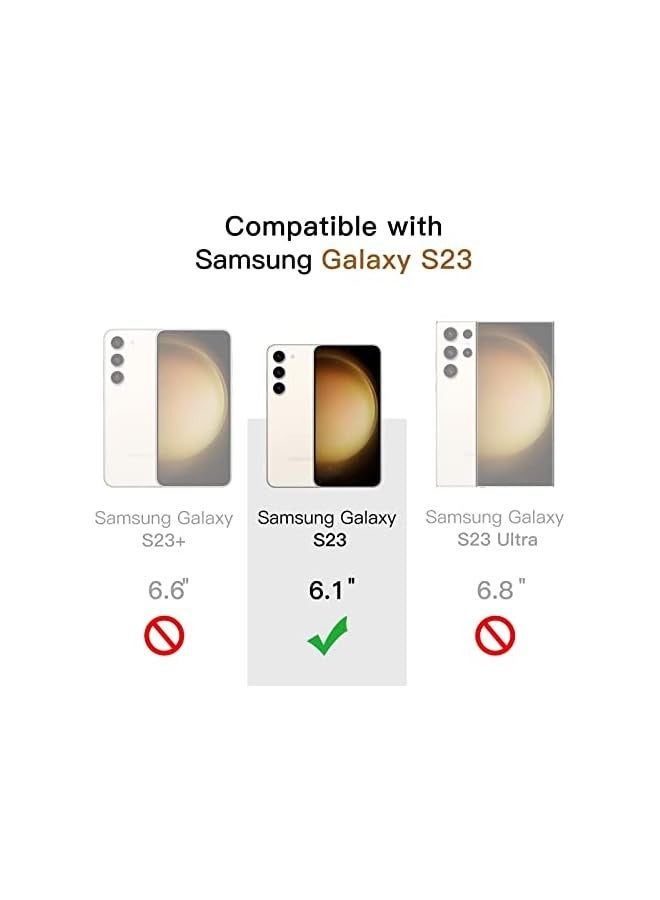 جي تيك واقي شاشة JETech لهاتف Galaxy S23 5G مقاس 6.1 بوصة، طبقة من الزجاج المقوى، متوافق مع معرف بصمة الإصبع، شفاف عالي الدقة، 3 عبوات - Image 2