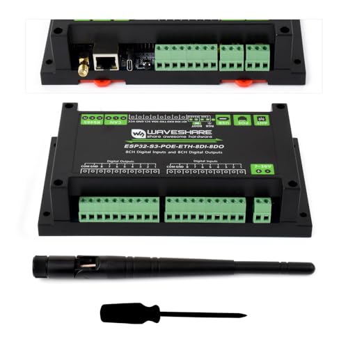 Waveshare Industrial ESP32S3 Control Board with 8Channel Digital Input Output Builtin Xtensa 32bit LX7 Dualcore Processor Up to 240MHz with Multiple Isolation Protection Circuits - Image 1