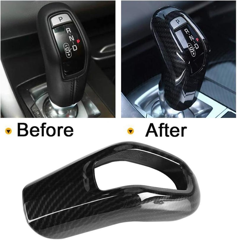 KIMISS Carbon Fiber Gear Shift Knob Cover Trim for Land Rover Range Rover Sport 2014-2017 - Image 3