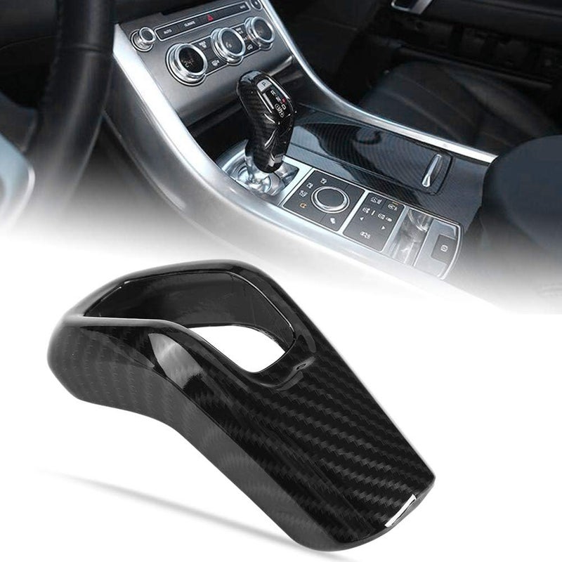 KIMISS Carbon Fiber Gear Shift Knob Cover Trim for Land Rover Range Rover Sport 2014-2017 - Image 2