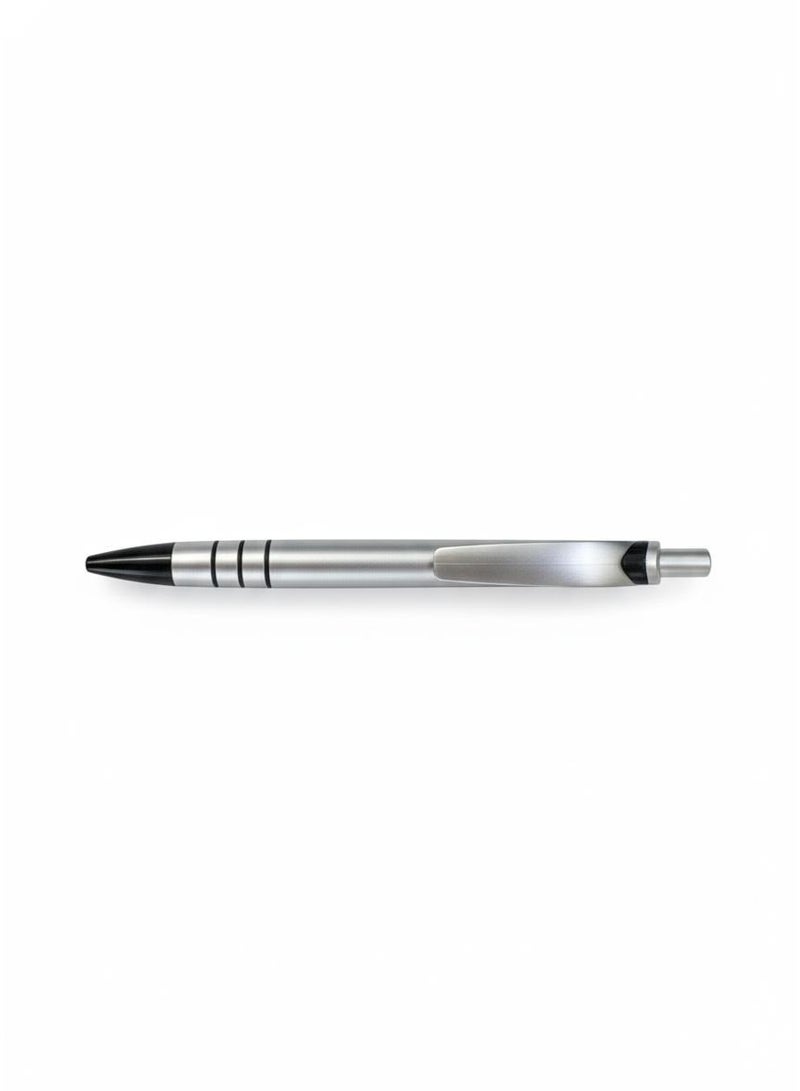 REX Silver pen with black accents, blue ink color, 69069 - Image 2